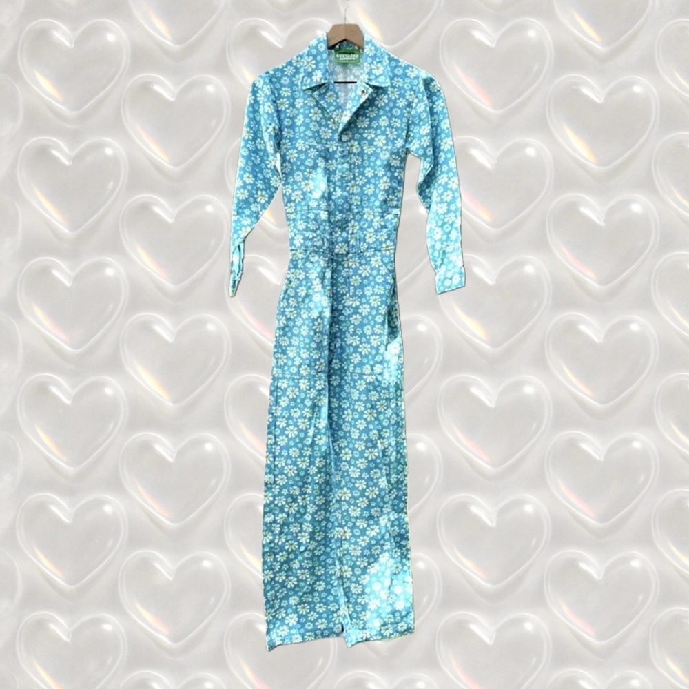 Big Bud Press Blue Lazy Daisy Everyday Jumpsuit Size XXS